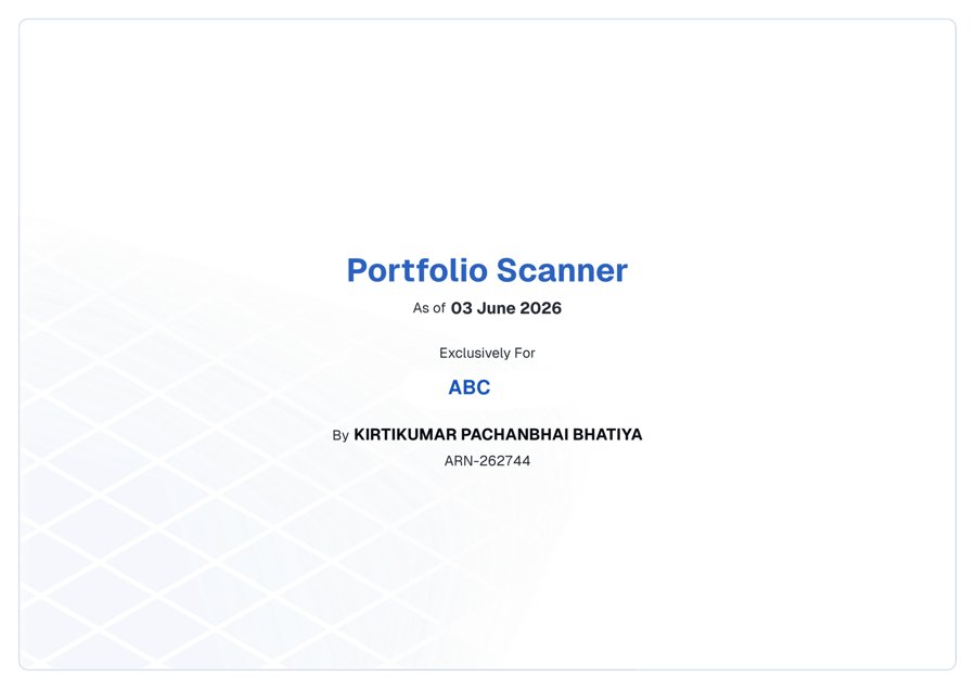 Portfolio Scanner cover preview